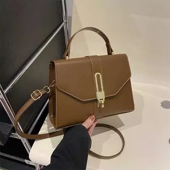 Премиальная маленькая сумка 2024 года, летняя новая универсальная ретро-маленькая квадратная сумка, простая и модная сумка-мессенджер через плечо белый