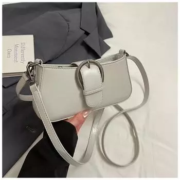 Премиальная маленькая сумка женская новая популярная универсальная сумка-мессенджер модная наплечная сумка-ведро светло-серый