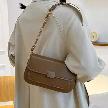 Премиальная маленькая сумка женская сумка 2024 новая мода осень универсальная сумка через плечо ретро популярная маленькая квадратная сумка чёрный