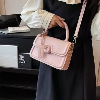 Премиальная маленькая сумка женская сумка 2024 новая летняя универсальная сумка через плечо Интернет знаменитость взрыв портативная маленькая квадратная сумка чёрный