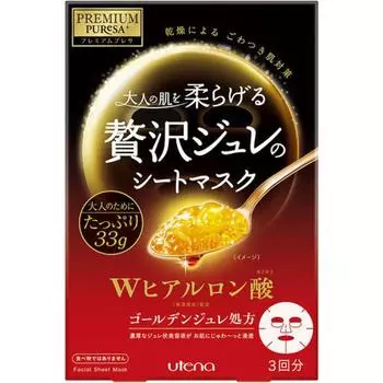 Премиальная маска Puresa Golden Jelly с гиалуроновой кислотой 33 г X 3 листа