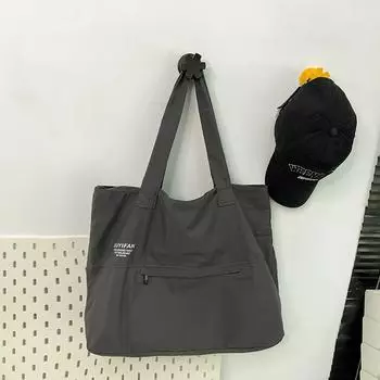 Премиальная мужская сумка через плечо, легкая сумка-тоут, устойчивая к брызгам, для отдыха, портативная, вместительная, для хранения, сумка для поездок на работу серый