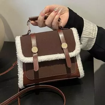 Премиальная нишевая сумка женская сумка 2024 новая модная сумка-мессенджер женская повседневная ретро женская переносная сумка через плечо чёрный