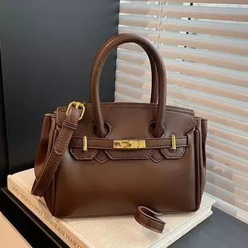 Премиальная Платиновая Портативная Сумка Kelly Женская Новая Ретро Сумка Через Плечо Универсальная Модная Трендовая Повседневная Сумка-Меселери