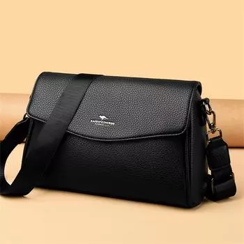 Премиальная простая кожаная сумка большой емкости, элегантная модная женская сумка через плечо, универсальная многофункциональная сумка через плечо