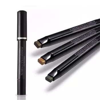 Премиальная пудра-карандаш для бровей в оттенке Powder stick eye brown [Темно-коричневый/Брови/Карандаш для бровей/Пудра/Без отдушек/Без парабенов/Без красителей на основе смол/УФ