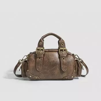 Премиальная ретро-байкерская сумка All-match Bowling Hand Bill Shoulder Crossbody Underarm Bag