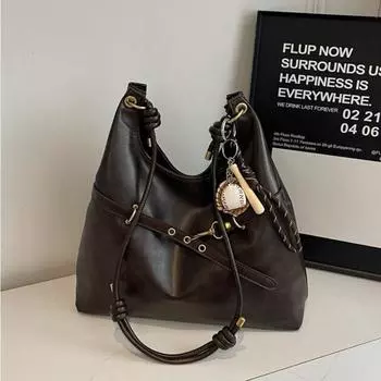 Премиальная ретро-сумка подмышкой, женская новая универсальная сумка через плечо, сумка-тоут большой вместимости для поездок на работу