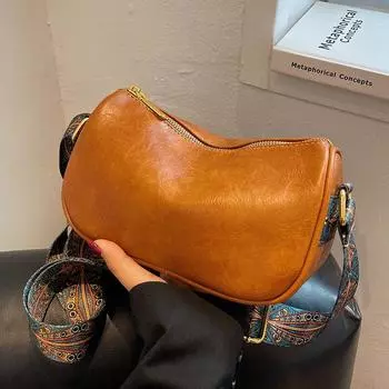 Премиальная ретро-сумка, женская сумка 2024 года, новая весенне-летняя популярная сумка через плечо, универсальная и взрывоопасная сумка-мессенджер с пельменями чёрный