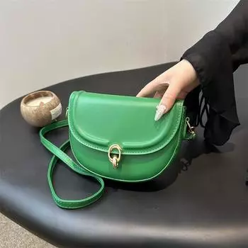 Премиальная сумка 2025 года, новая модная ретро женская сумка, модная универсальная сумка через плечо, весенняя текстура, сумка-мессенджер седельная белый