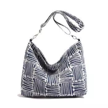 Премиальная сумка через плечо большой вместимости, универсальная сумка-мессенджер из ткани, повседневная сумка-тоут из холста синий