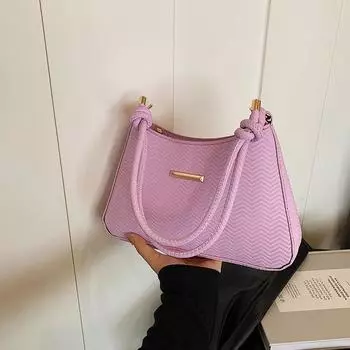 Премиальная сумка через плечо на одну руку для женщин 2024 года, новая модная сумка-багет в иностранном стиле, женская ретро-универсальная сумка на одно плечо чёрный