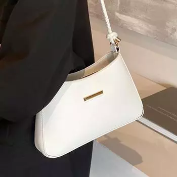 Премиальная сумка через плечо на одну руку для женщин 2024 года, новая модная сумка-багет в иностранном стиле, женская ретро-универсальная сумка на одно плечо чёрный