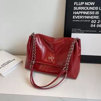 Премиальная сумка для поездок на работу женская новинка 2024 года серебристая сумка через плечо большая вместительная сумка через плечо сумка-тоут белый