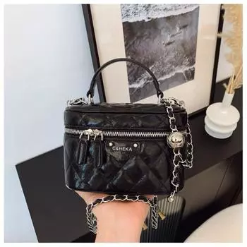 Премиальная сумка-клатч с бриллиантовой цепочкой, женская новая универсальная сумка через плечо чёрный