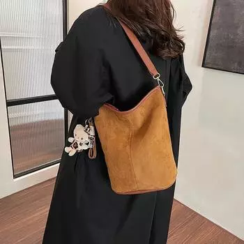 Премиальная сумка Maillard женская 2024 года, новая модная матовая сумка через плечо, большая вместительная сумка-ведро