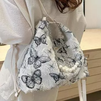 Премиальная сумка-мешок с бантом для женщин 2024 года, модная летняя сумка-мессенджер, многофункциональная сумка через плечо серый