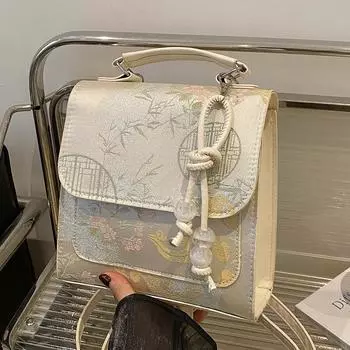 Премиальная сумка-ниша для женщин 2024 года, новая модная сумка-мессенджер для женщин, универсальный рюкзак на одно плечо в иностранном стиле белый