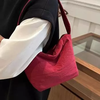 Премиальная сумка подмышкой, женская сумка через плечо из холста большой вместимости, женская сумка-ведро из ткани Niche оранжевый