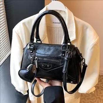 Премиальная сумка Rivet Spice Girl Style Женская трендовая сумка Boston Сумка через плечо Niche серебряный