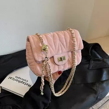 Премиальная сумка с бриллиантами для женщин 2024 года, новая модная простая маленькая квадратная сумка в корейском стиле, повседневная косая сумка через плечо фиолетовый