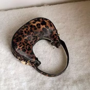 Премиальная сумка с леопардовым принтом Sense of Mini, новая модная универсальная сумка через плечо, универсальная модная женская сумка чёрный