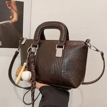 Премиальная сумка-сумка женская дизайнерская Sense High Value Простая повседневная сумка-мессенджер для поездок на работу Маленькая квадратная сумка no pendant коричневый