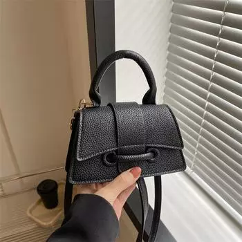 Премиальная сумка женская 2024 новая нишевая сумка универсальная текстура мини осенняя косая сумка span чёрный