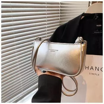 Премиальная текстура маленькая женская сумка 2024 года новая популярная универсальная взрывная сумка-мессенджер на одно плечо подмышкой маленькая квадратная сумка чёрный