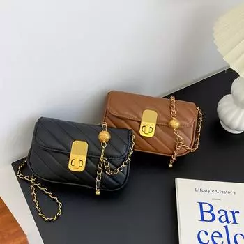 Премиальная текстура, нишевая популярная сумка с вышитыми нитками, женская сумка, лето 2024, новая цепочка через плечо, маленькая квадратная сумка белый