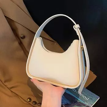 Премиальная текстура нишевой сумки для женщин 2024 года, новая летняя универсальная сумка этого года, популярная французская белая сумка через плечо подмышкой белый