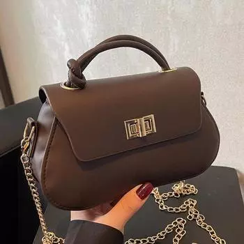 Премиальная Текстурная Сумка Универсальная Цепная Сумка-мессенджер Нишевая Модная Портативная Сумка Через Плечо хаки