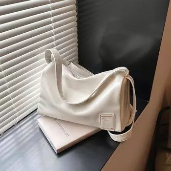 Премиальная вместительная сумка женская 2024 новая повседневная универсальная сумка-мессенджер модная сумка через плечо белый