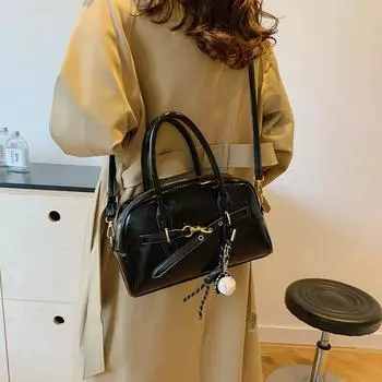 Премиальная вместительная женская сумка 2024 года, новая осенне-зимняя универсальная сумка-мессенджер, переносная сумка Boston