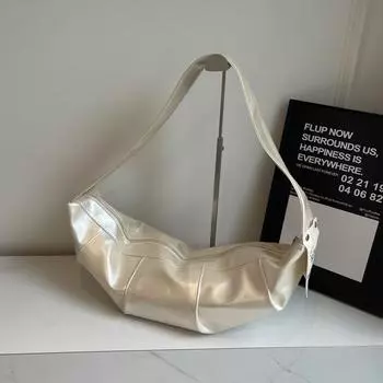 Премиальная женская сумка большой емкости 2024 года, новая модная сумка-мессенджер с нишевым дизайном, плиссированная сумка для пончиков чёрный