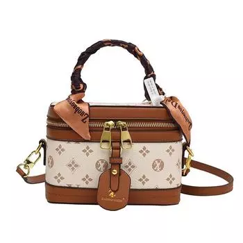 Премиальная женская сумка с принтом, модная женская сумка через плечо с французской ленточной ручкой, винтажная дневная сумка-несушка для девочек чёрный