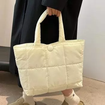 Премиальная женская сумка-тоут, модная женская сумка с ромбом, большая вместимость, сумка через плечо для поездок на работу, женская хаки