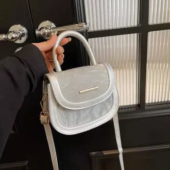 Премиальная женская сумка в иностранном стиле 2025 года, универсальная сумка-мессенджер, модная портативная сумка-седло чёрный