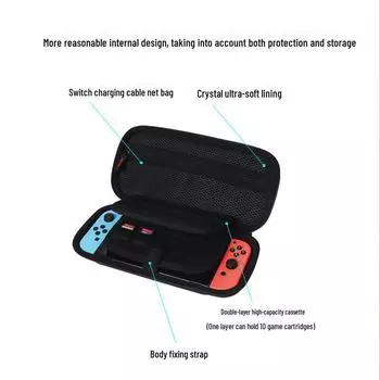Премиальная жесткая сумка для хранения Nintendo Switch OLED с полным набором аксессуаров CD0016; ABS+PC; 27*17*13