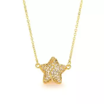 Премиальное французское магнитное ожерелье с подвеской в виде пентаграммы из бриллиантов, женственность, универсальная модная цепочка на ключицу