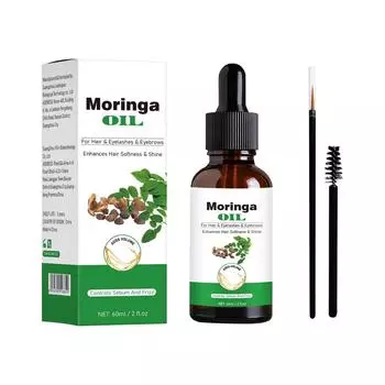 Премиальное органическое масло моринги Холодное масло моринги для волос Подходит для увлажнения волос и уменьшения пушистости Поставляется с 2 Bruhair Moisturizing And Frizz60ML One Size белый
