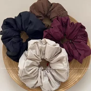 Премиальное пушистое кольцо для волос: Стильная повязка на голову для женщин, элегантная резинка для волос бежевый