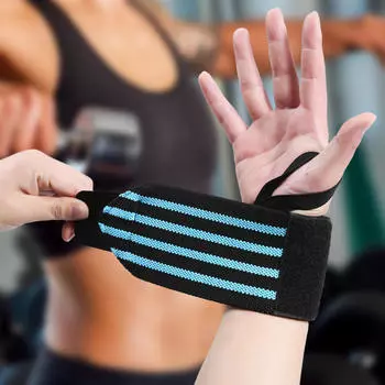 Премиальные бинты для тяжелой атлетики для повышения производительности и поддержки синий