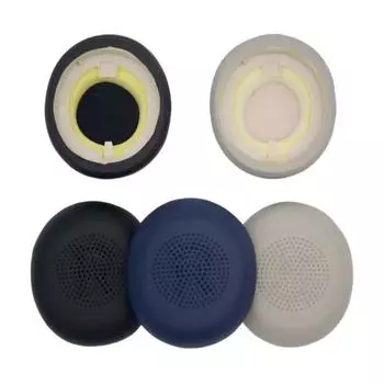 Премиальные кожаные амбушюры для наушников Jabra Elite 45H Evolve2 65 синий