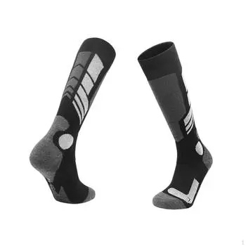 Премиальные термоноски для катания на лыжах в холодную погоду Orange and Black