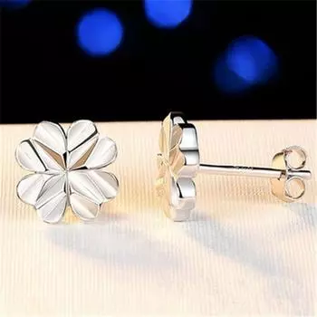 Премиальные женские серьги Sense Of Literary Small Fresh Fashion Lucky Four-Leaf Clover