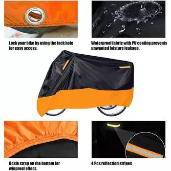 Премиальный чехол для трехколесного велосипеда для взрослых подходит для всех трехколесных велосипедов или мотоциклов для хранения на открытом воздухе и в помещении, чехол для хранения во дворе и в помещении 265x125x105cm