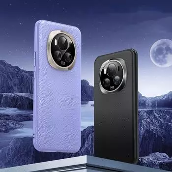 Премиальный чехол из веганской кожи для Honor Magic 6 Pro, простой чехол Magic6 с защитой объектива камеры, противоскользящий, бизнес For Honor Magic 6 Pro чёрный