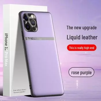 Премиальный чехол Liquid Leather для Apple 12 Pro Max, защитный чехол от падений и пятен, цельный дизайн Apple 12proMax