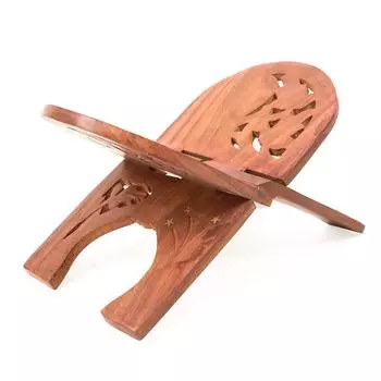 Премиальный деревянный рехал из пакка шишама | Подставка-держатель для религиозной священной книги